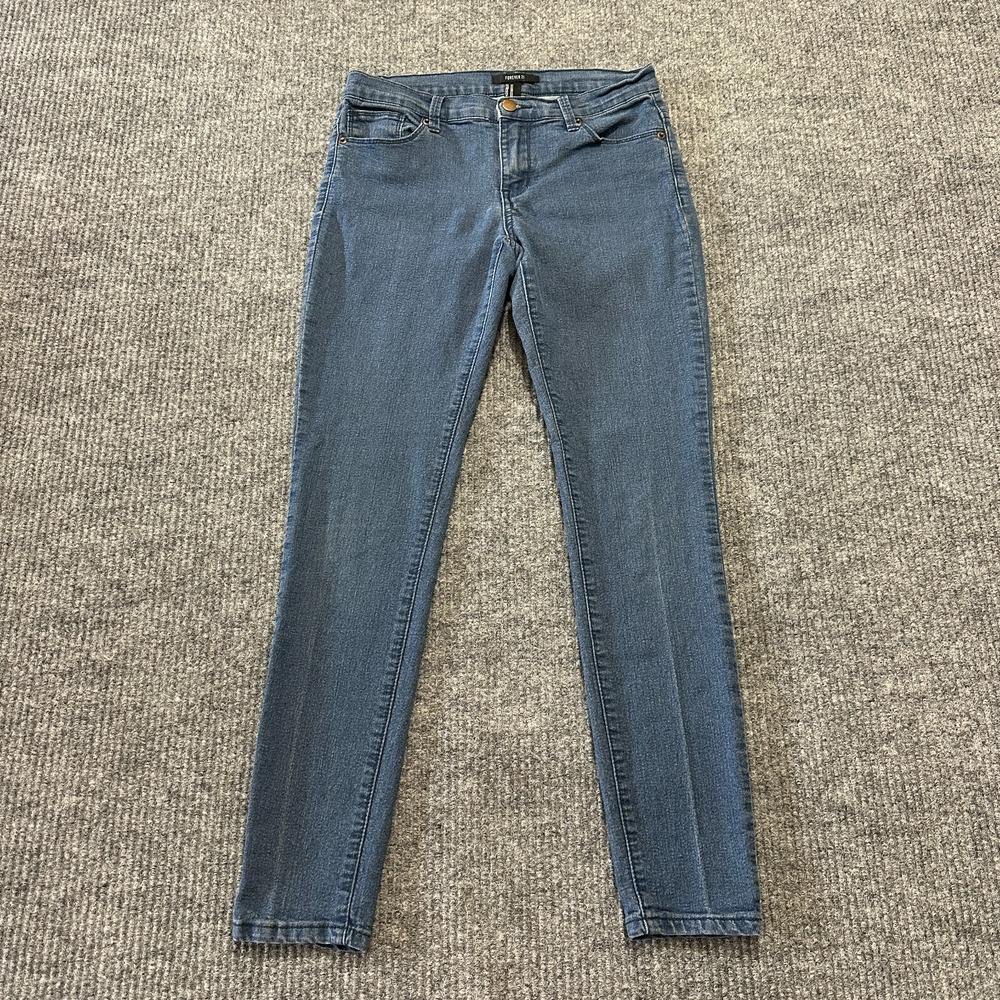 Forever 21 Womens Skinny Jeans Size 27 Blue Denim Cotton Stretch‎ Low Rise